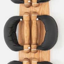 9 Piece Oak Wood Wall Mounted Kettlebell Set